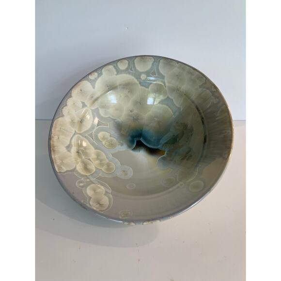 Stunning Bill Campbell Artisan Crystalline Glazed Pottery Bowl Signed JL